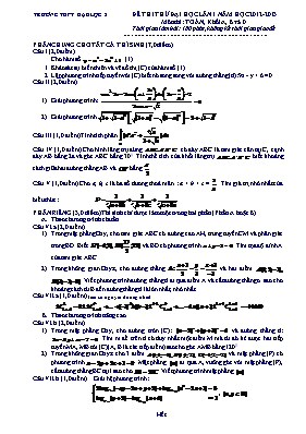Đề thi thử đại học lần 1 năm học 2012-2013 môn Toán khối A, A1 - Trường thpt Lý Thái Tổ